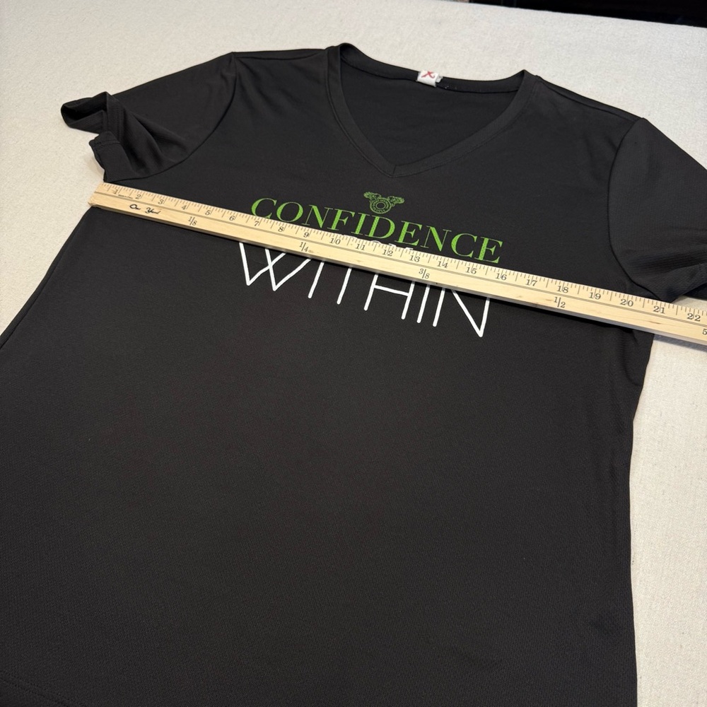 Black V-Neck Shirt - Confidence From Within - Good Looking People - Size 2XL - Picture 8 of 11